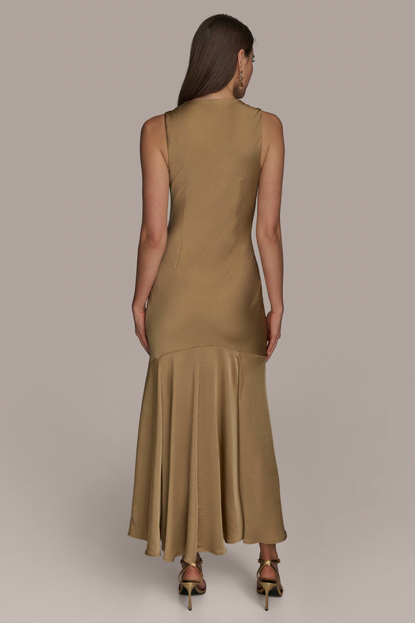 Donna Karan COWL NECK GOWN PALE GOLD