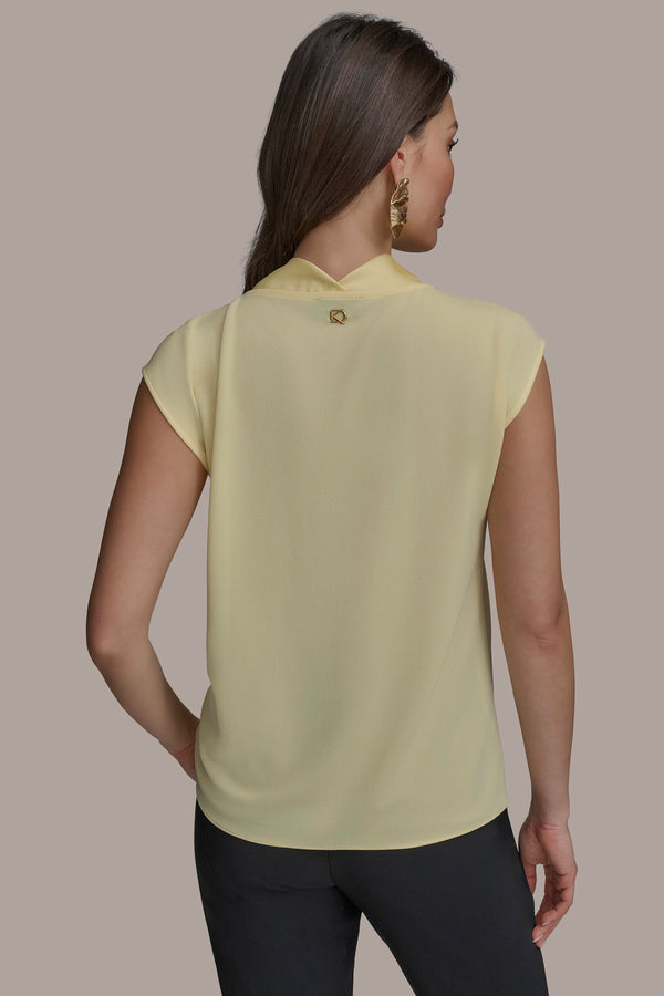 Donna Karan COWL NECK MIX MEDIA PANNA COTTA