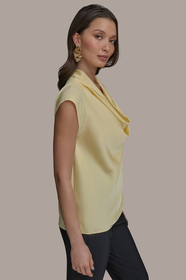 Donna Karan COWL NECK MIX MEDIA PANNA COTTA