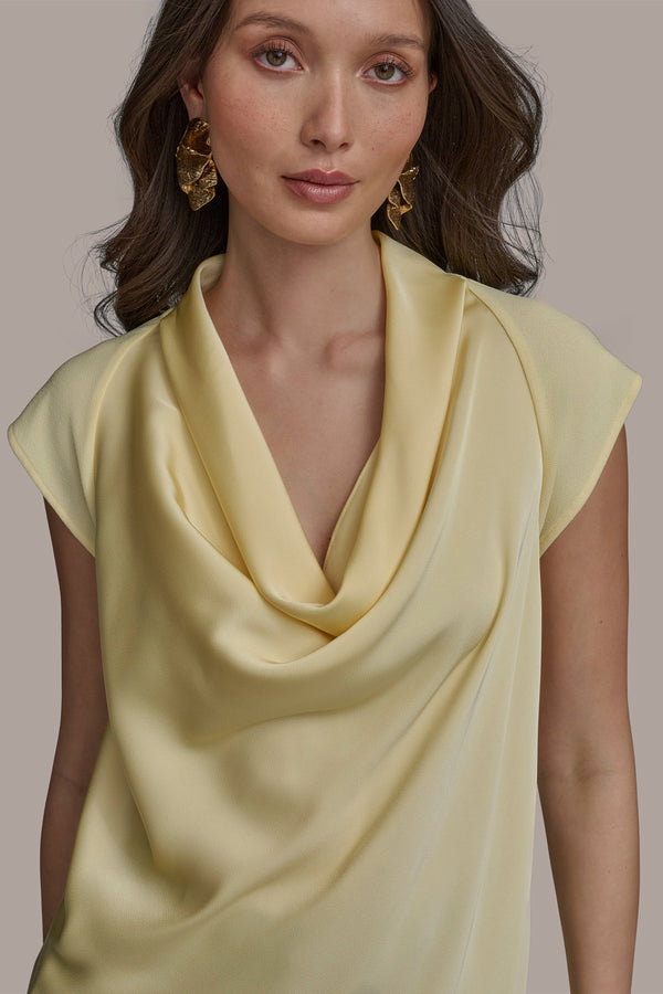 Donna Karan COWL NECK MIX MEDIA PANNA COTTA