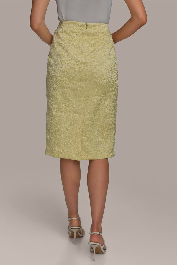 Donna Karan CRINKLE PENCIL SKIRT PANNA COTTA