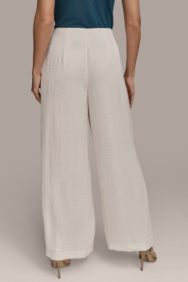 Donna Karan CRINKLED WIDE LEG PANT Cream