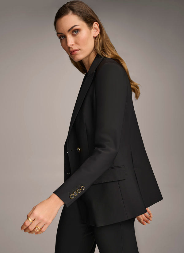 Donna Karan DOUBLE BREASTED JACKET Black