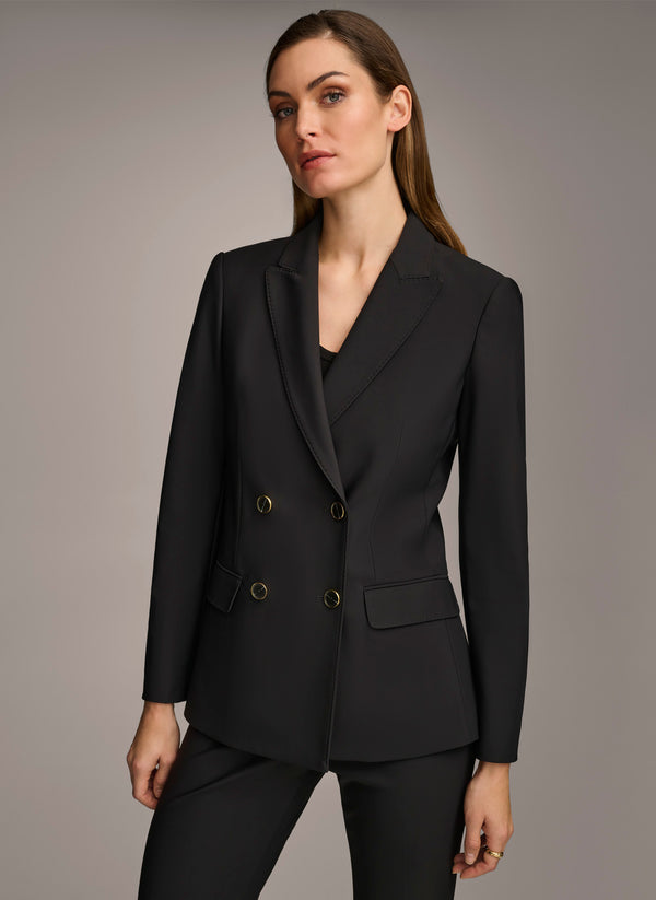 donna karan DOUBLE BREASTED JACKET Black