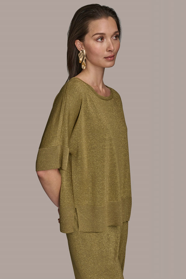 Donna Karan DRAPED TOP Smokey Olive/Gold