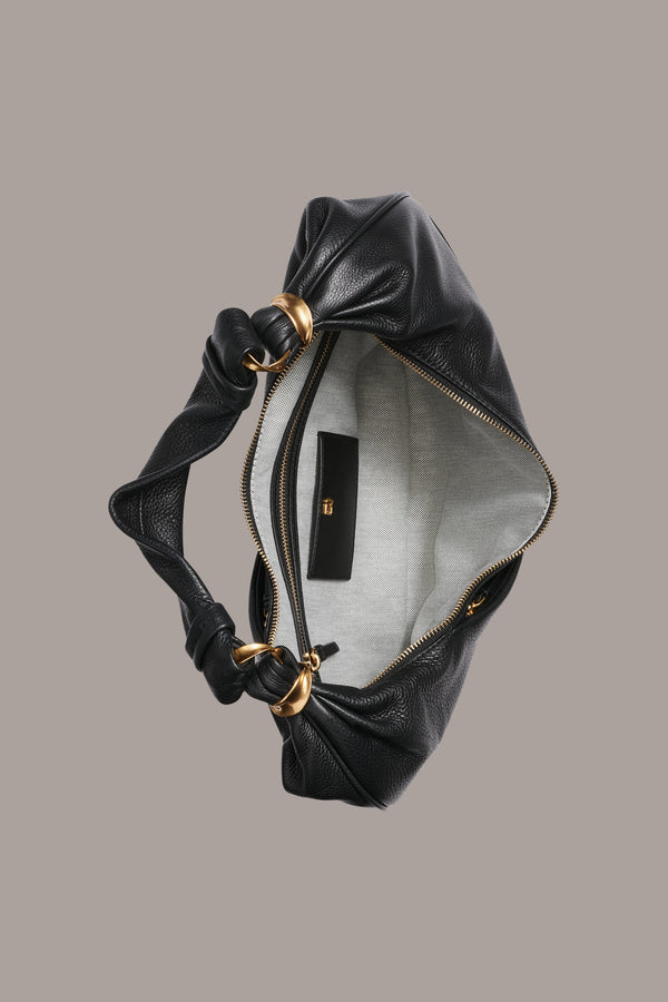 Donna Karan GABARDINE SHOULDER BAG Black / Gold