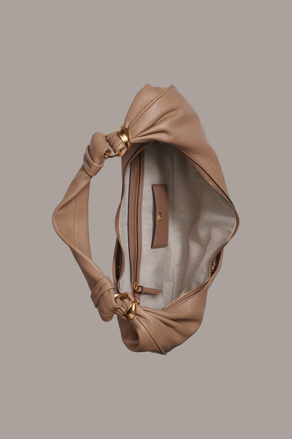 Donna Karan GABARDINE SHOULDER BAG Toasted Almond