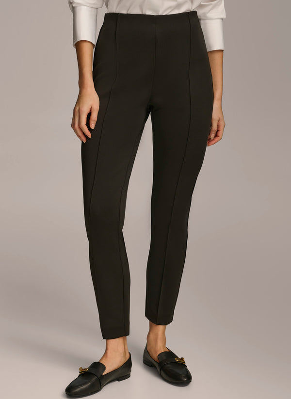 donna karan HIGH RISE ANKLE PANT Black