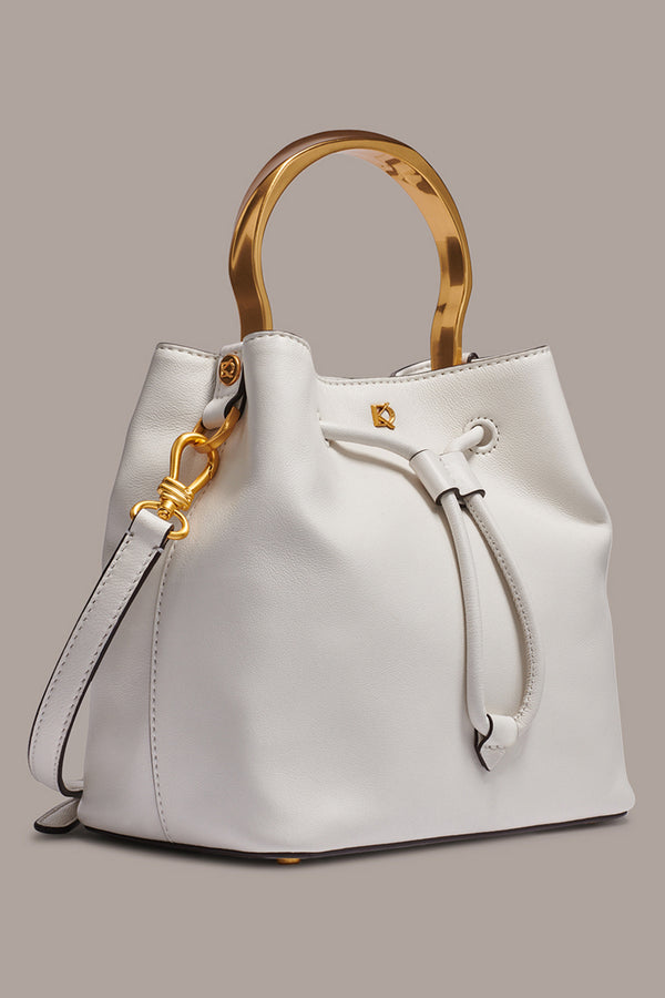 Donna Karan LAWRENCE BUCKET BAG Brilliant White