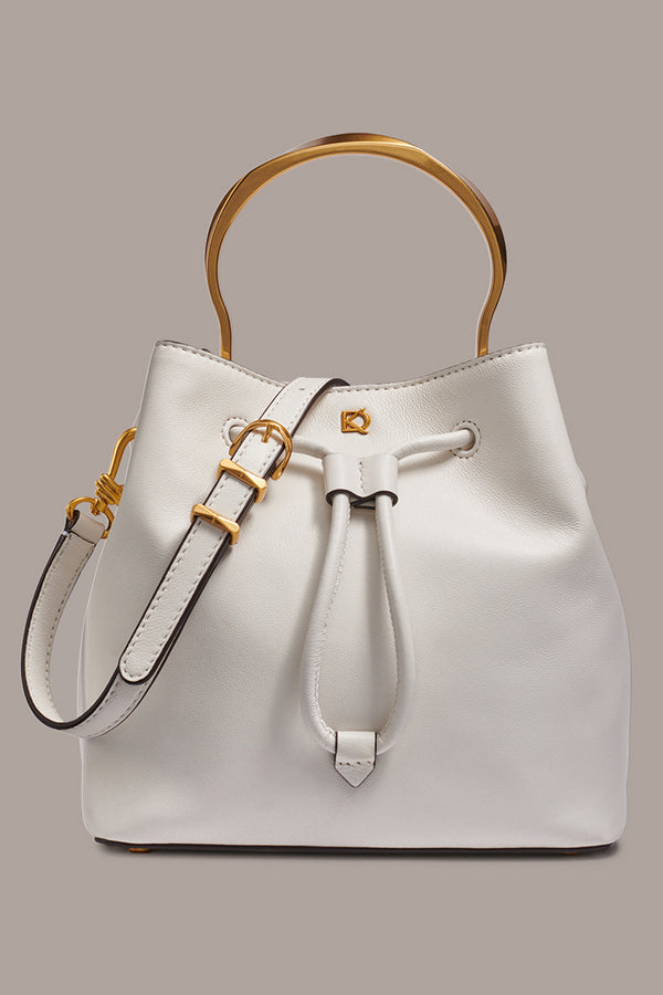 donna karan LAWRENCE BUCKET BAG Brilliant White