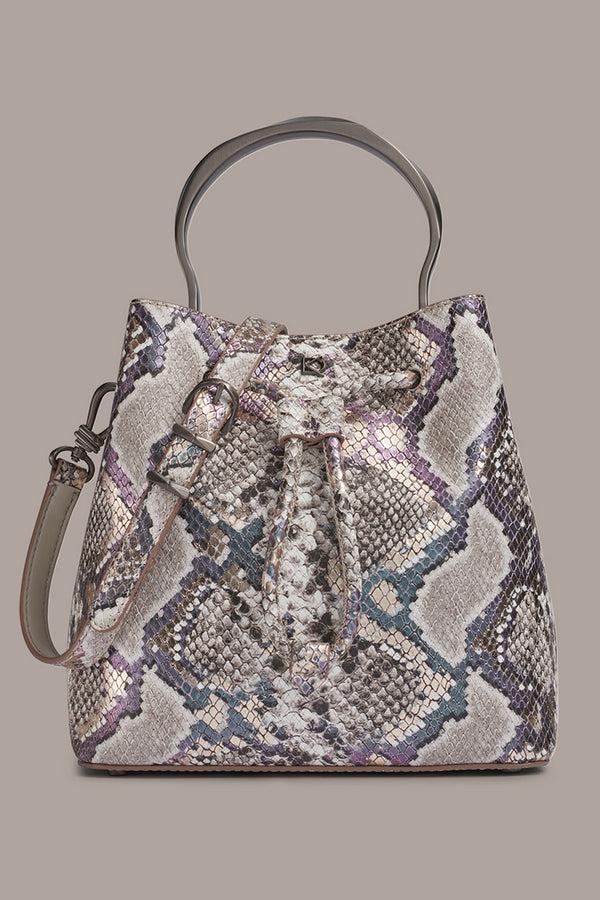 donna karan LAWRENCE BUCKET BAG Multi Python
