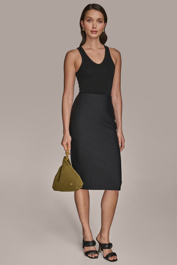 Donna Karan LAWRENCE SUEDE WRISTLET Smoky Olive