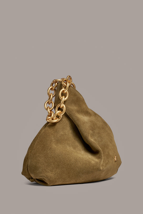 Donna Karan LAWRENCE SUEDE WRISTLET Smoky Olive