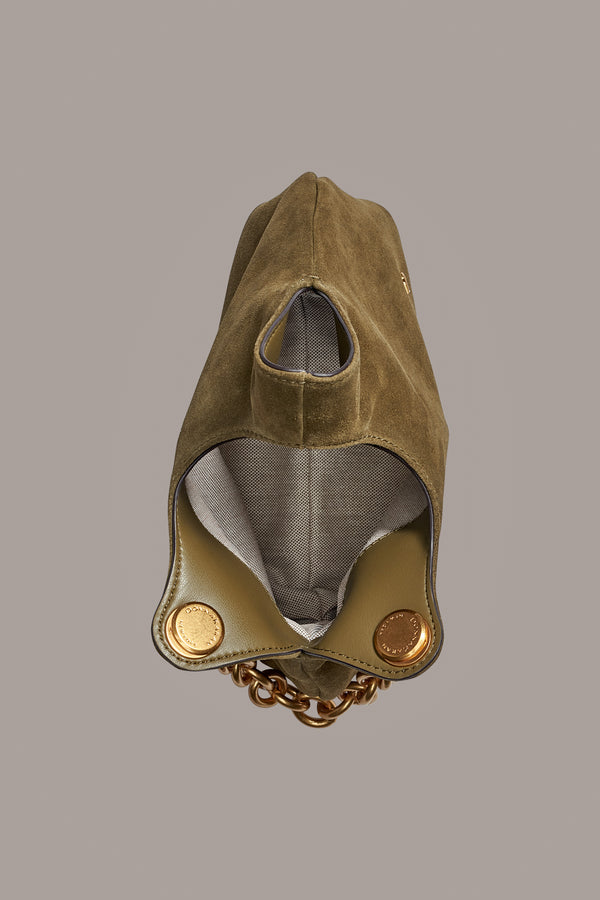 Donna Karan LAWRENCE SUEDE WRISTLET Smoky Olive