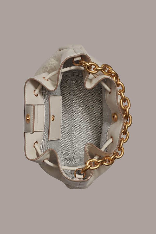 Donna Karan LYNDON DRAWSTRING CROSSBODY BAG Sand