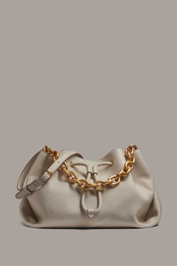 donna karan LYNDON DRAWSTRING CROSSBODY BAG Sand