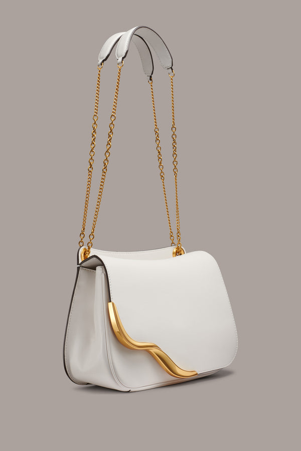 Donna Karan MALVERNE CROSSBODY BAG BRILLANT WHITE