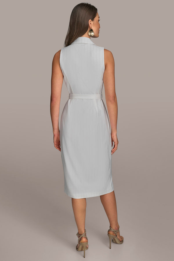 Donna Karan MIDI COAT DRESS CREAM/LIMESTONE