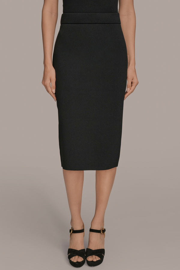 donna karan MIDI SWEATER PENCIL SKIRT Black