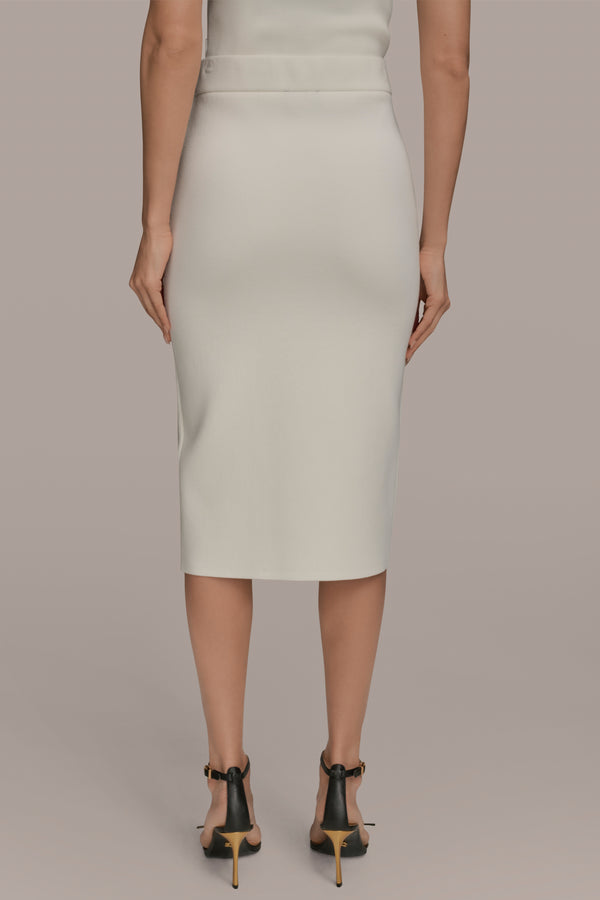 Donna Karan MIDI SWEATER PENCIL SKIRT CREAM