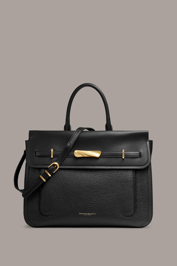 donna karan OCEANSIDE SATCHEL Black