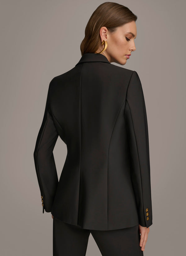 Donna Karan ONE BUTTON JACKET Black