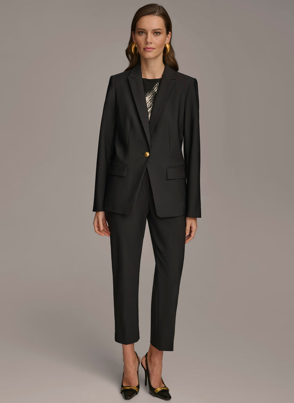 Donna Karan ONE BUTTON JACKET Black