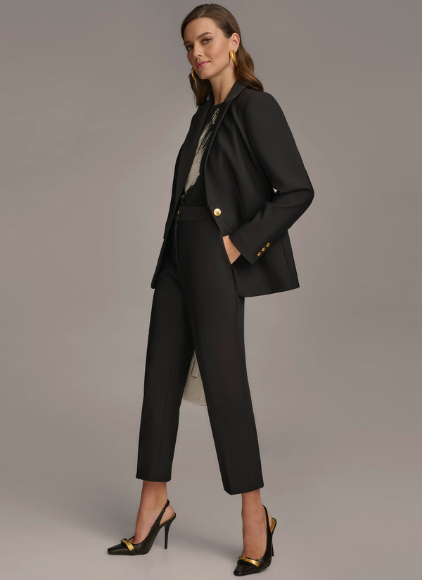Donna Karan ONE BUTTON JACKET Black