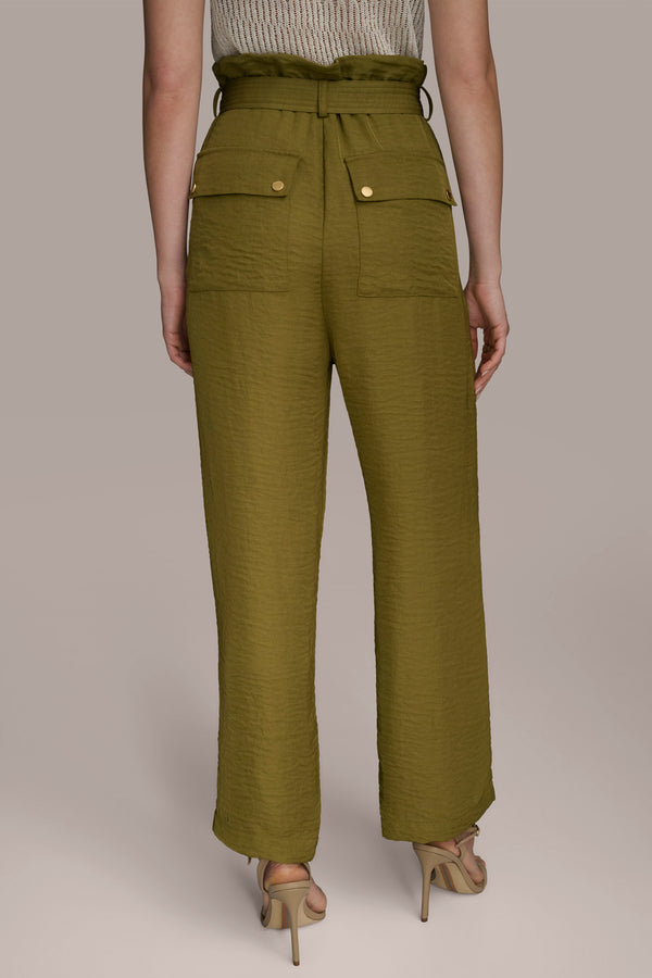 Donna Karan PAPERBAG WIDE LEG PANT Smokey Olive
