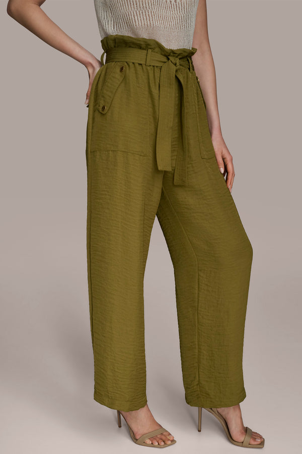 Donna Karan PAPERBAG WIDE LEG PANT Smokey Olive