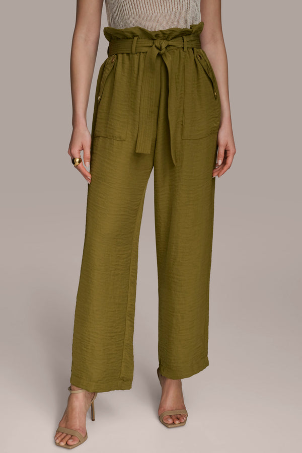 donna karan PAPERBAG WIDE LEG PANT Smokey Olive