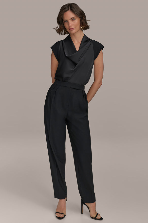 Donna Karan PLEATED PEGGED LEG Black