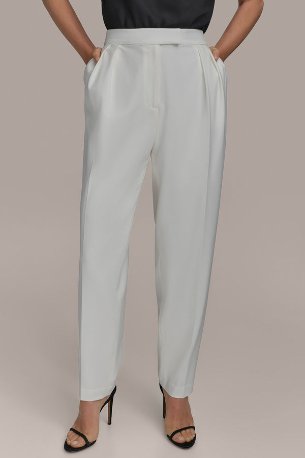 donna karan PLEATED PEGGED LEG Cream