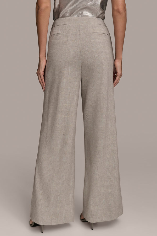 Donna Karan PLEATED WIDE LEG PANT SAND MULTI
