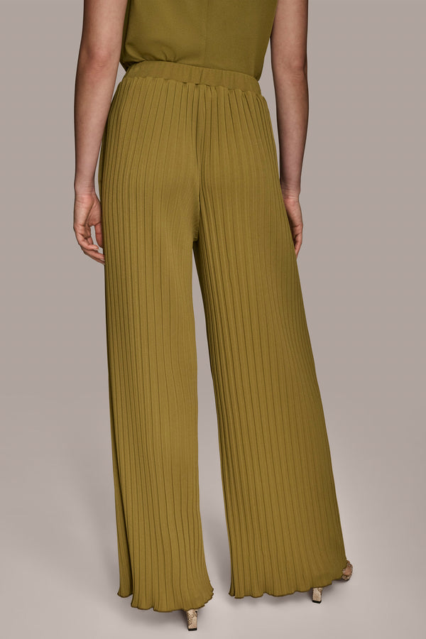 Donna Karan PLISSÉ PANT SMOKY OLIVE