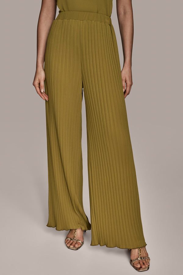 donna karan PLISSÉ PANT SMOKY OLIVE