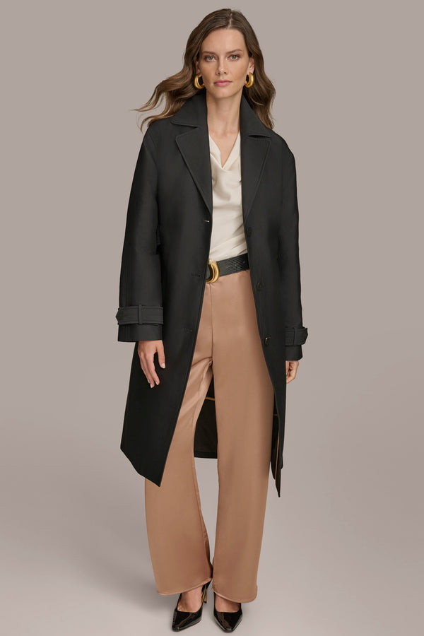 donna karan RAIN COAT Black