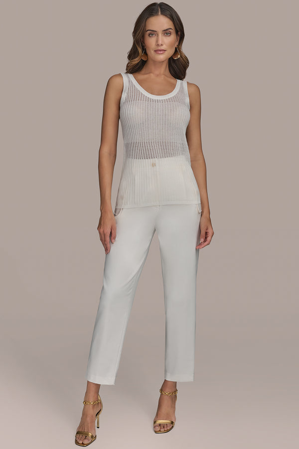 Donna Karan RIB SWEATER SHELL Cream