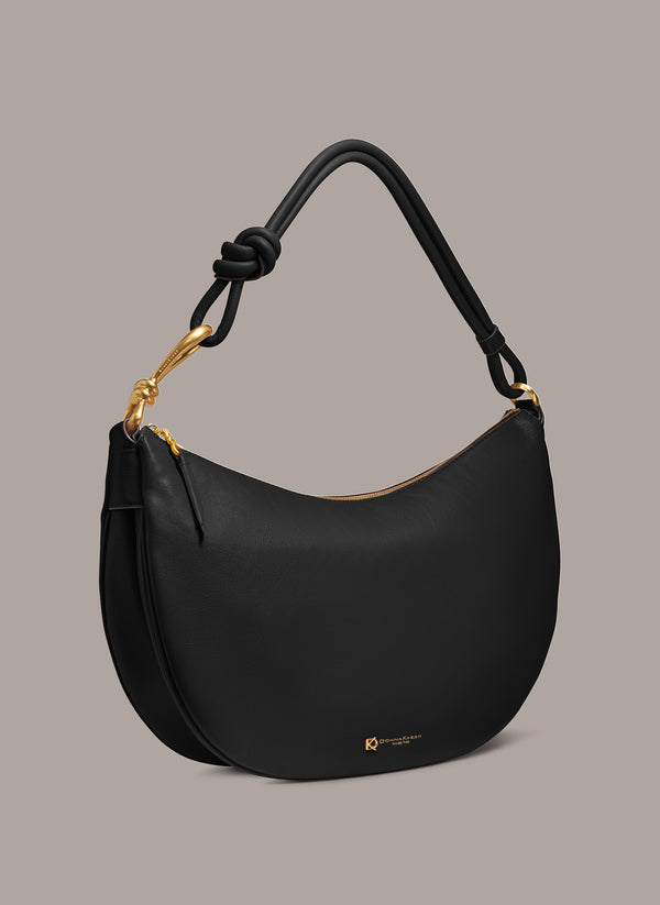 Donna Karan ROSLYN LARGE HOBO Black/Gold
