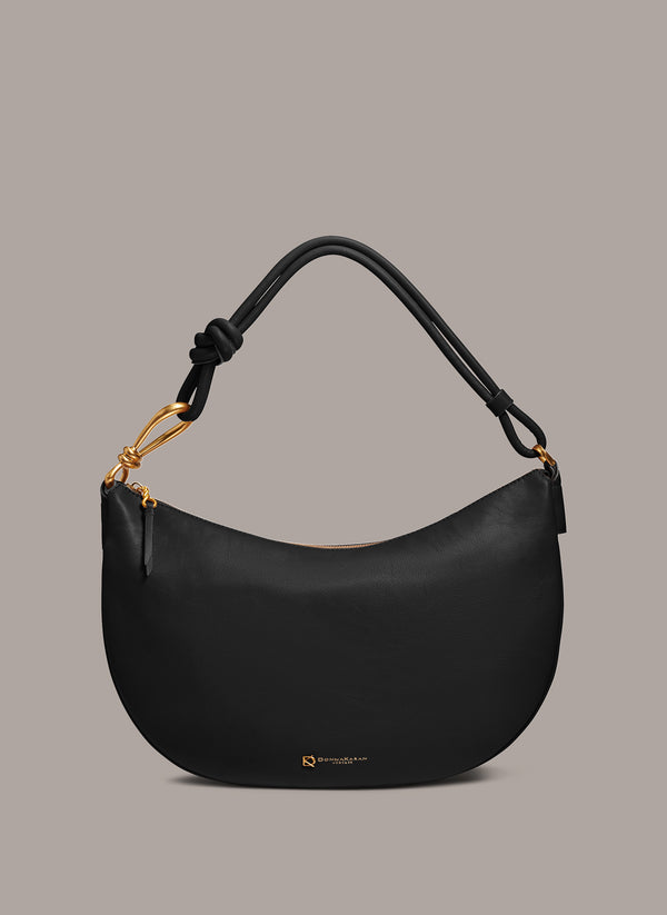 donna karan ROSLYN LARGE HOBO Black/Gold