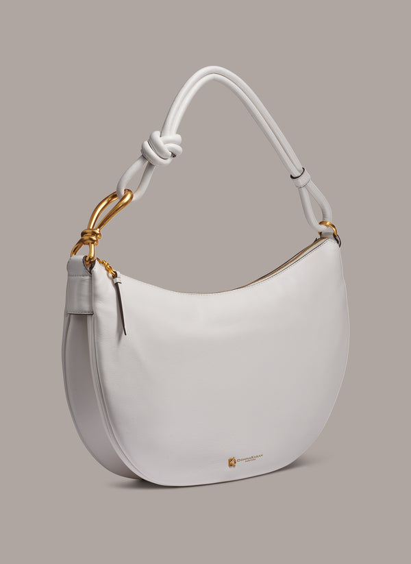 Donna Karan ROSLYN LARGE HOBO Brilliant White
