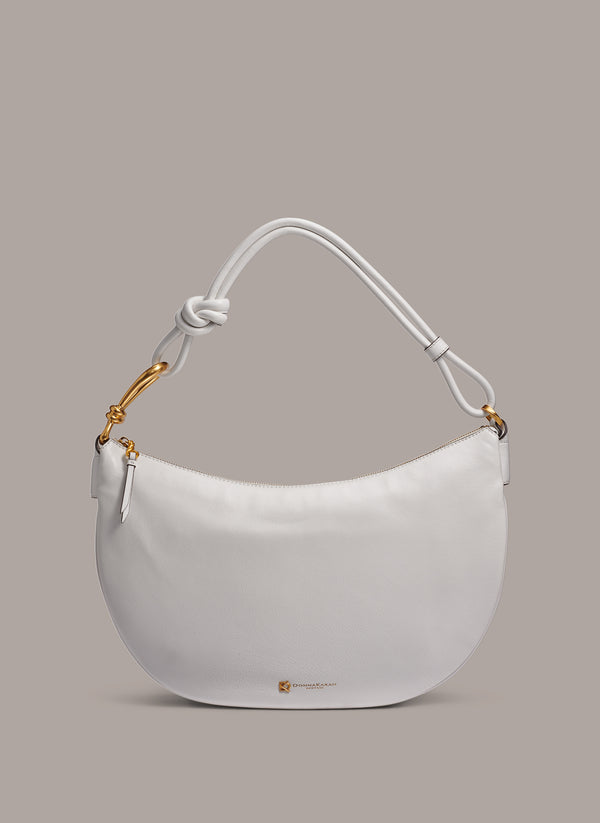 donna karan ROSLYN LARGE HOBO Brilliant White