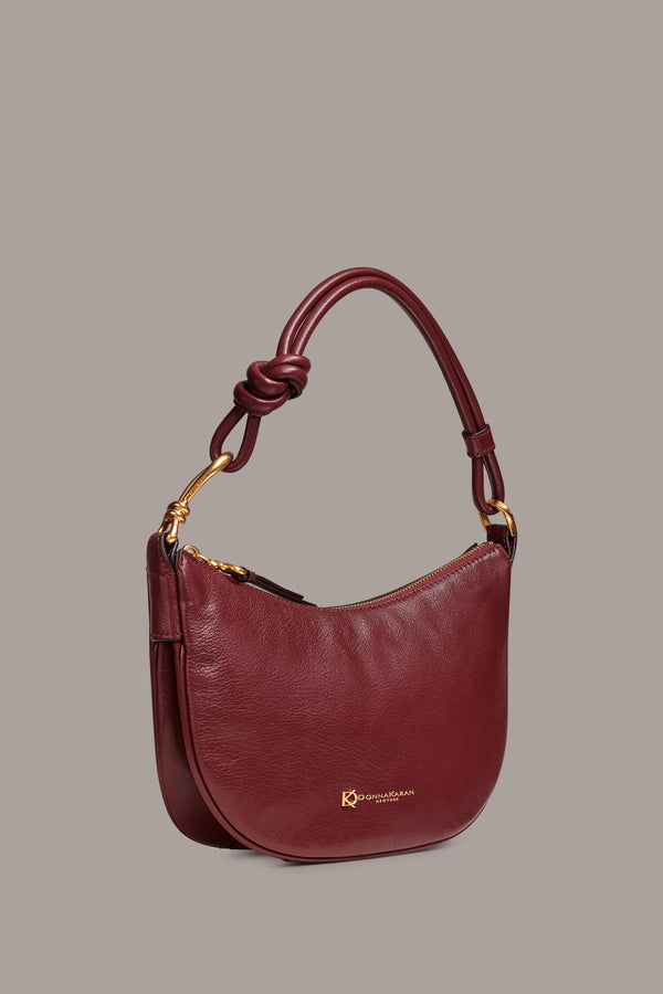Donna Karan ROSLYN SMALL HOBO Garnet