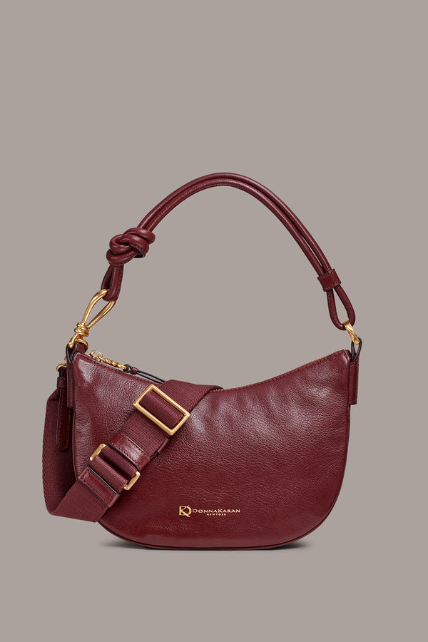 donna karan ROSLYN SMALL HOBO Garnet