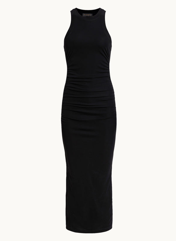 Donna Karan SLEEVELESS RUCHED DRESS Black