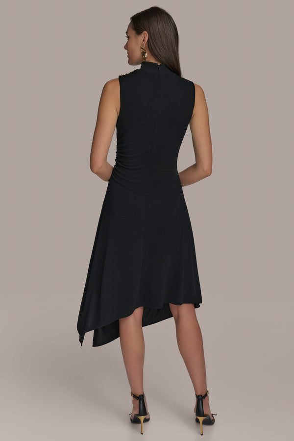 Donna Karan SLEEVELESS WITH RUFFLE & SHOULDER Black