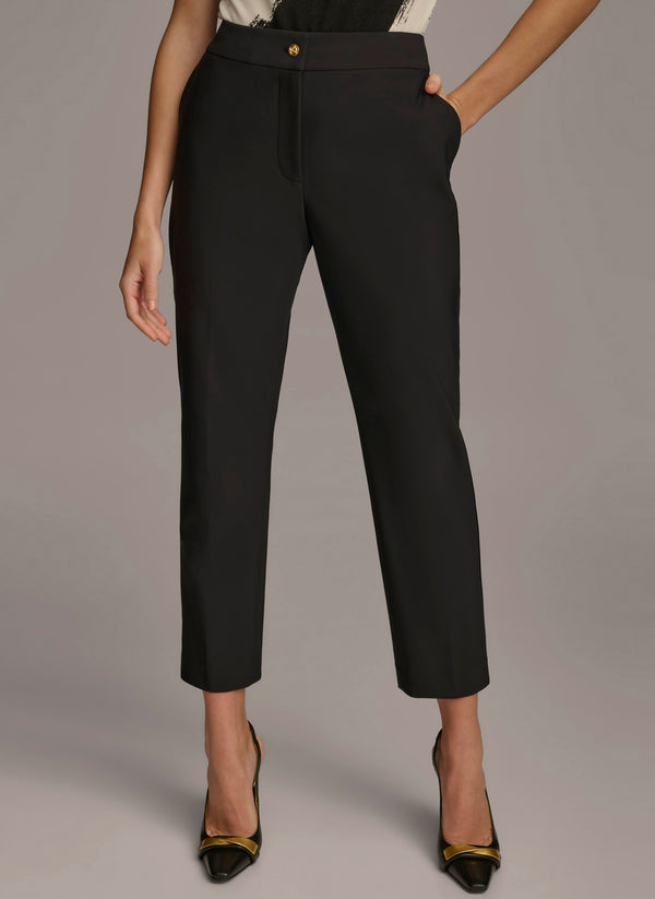 donna karan SLIM LEG ANKLE LENGTH PANT Black