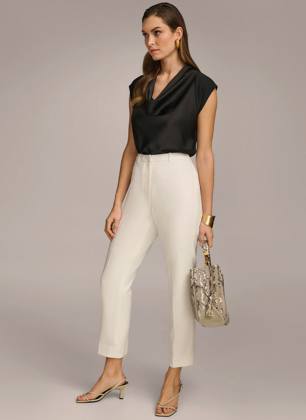 Donna Karan SLIM LEG PANT Cream