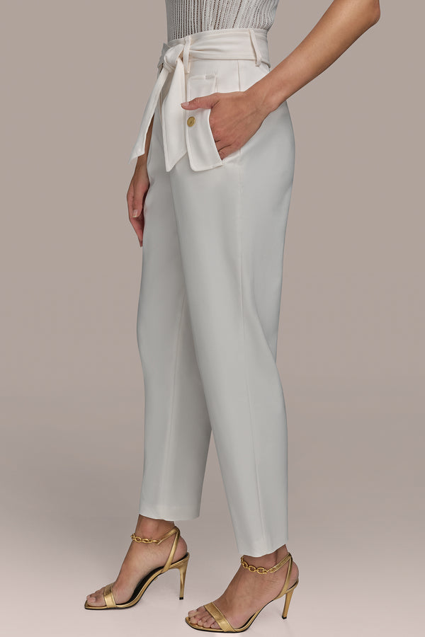 Donna Karan SLIM PANT WITH POCKETS CREAM