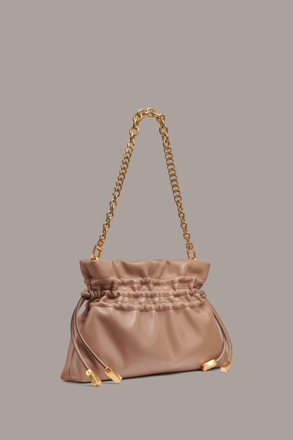 Donna Karan SOUTHOLD CLUTCH TOASTED ALMOND